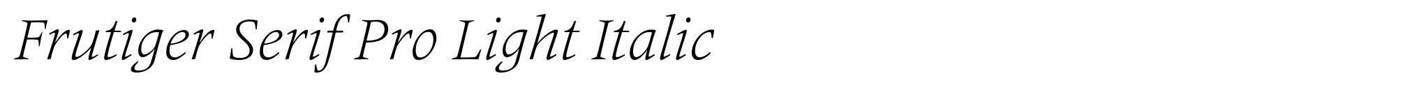 Frutiger Serif Pro Light Italic image